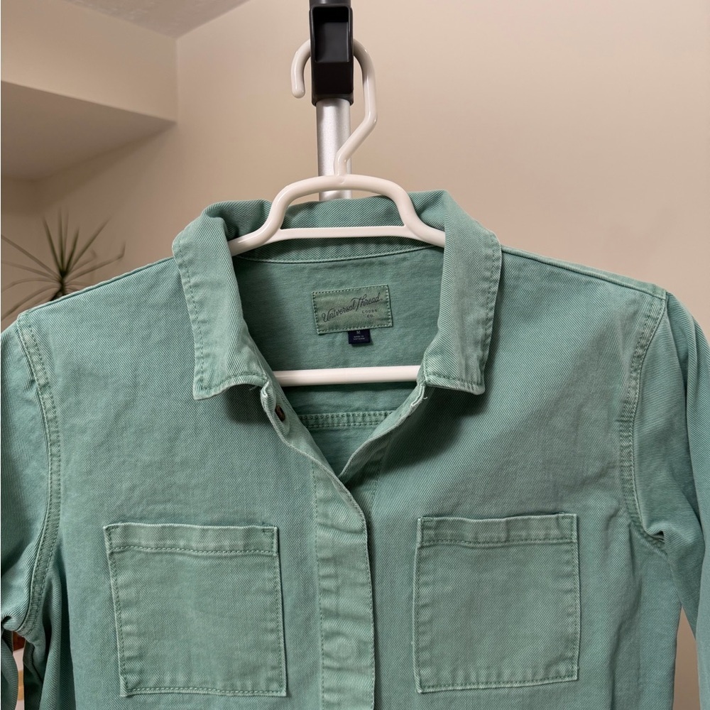 Women’s | Turquoise Green Utility Jacket | Universal Thread | Button Front | Med - Picture 3 of 7